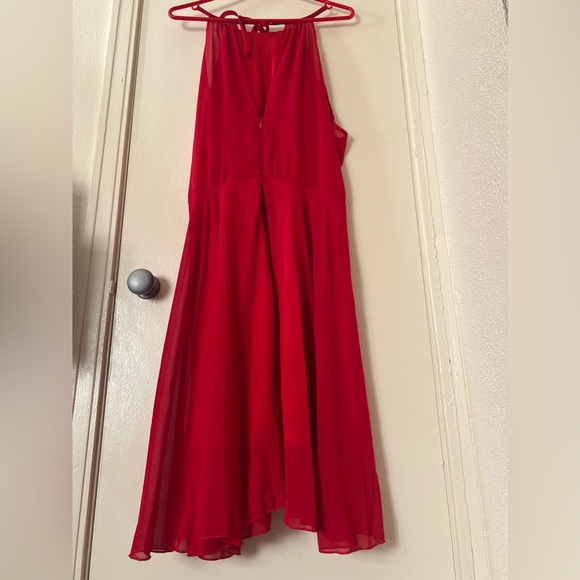 GYK Brand XXL Red Chiffon Dress - Picture 7 of 10